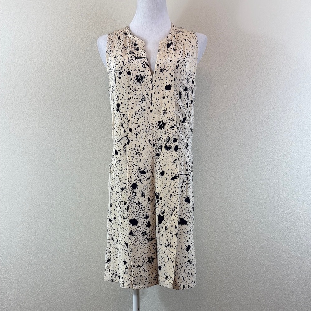 3.1 Phillip Lim 100% Silk Sleeveless Splatter Print Romper‎ Size 0